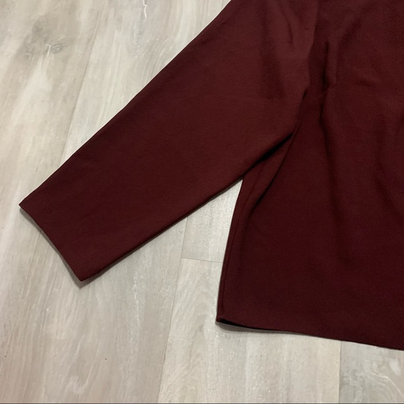 Talbots Maroon Burgundy Side Tie Top Blouse Sz 3X - Picture 4 of 8